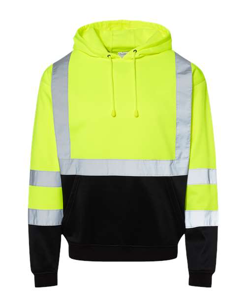Kishigo JS154 Unisex Hi-Vis Hooded Sweatshirt - Lime