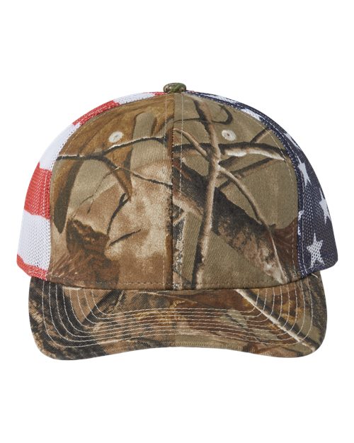 Kati S700M Printed Mesh Trucker Cap - All Purpose/ USA Flag