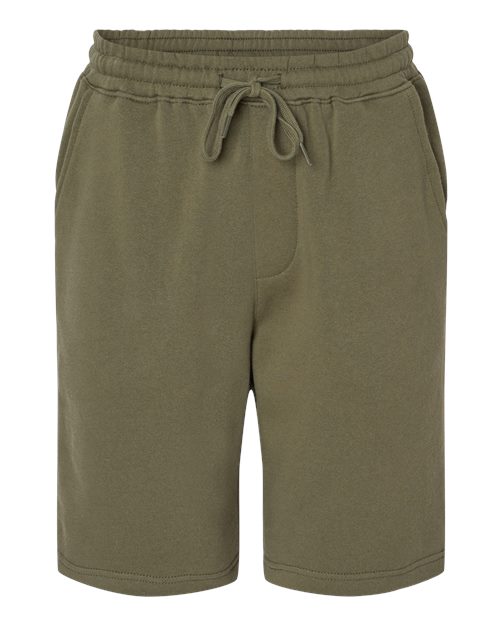 Independent Trading Co. IND20SRT Men's Midweight Fleece Shorts - Army