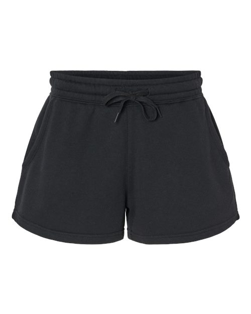 Independent Trading Co. PRM20SRT Women’s Lightweight California Wave Wash Fleece Shorts - Black