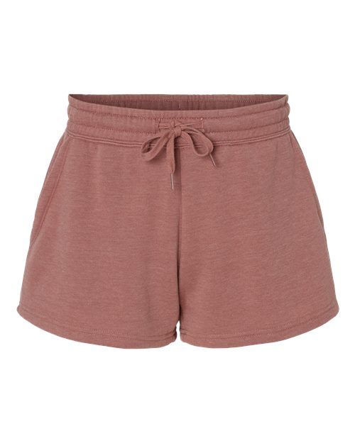 Independent Trading Co. PRM20SRT Women’s Lightweight California Wave Wash Fleece Shorts - Dusty Rose