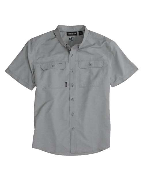 Load image into Gallery viewer, DRI DUCK 4445 Men's Crossroad Woven Short Sleeve Shirt - Grey
