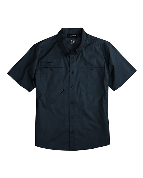 DRI DUCK 4451 Men's Craftsman Woven Short Sleeve Shirt - Deep Blue