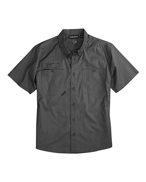 DRI DUCK 4451 Men's Craftsman Woven Short Sleeve Shirt - Gunmetal