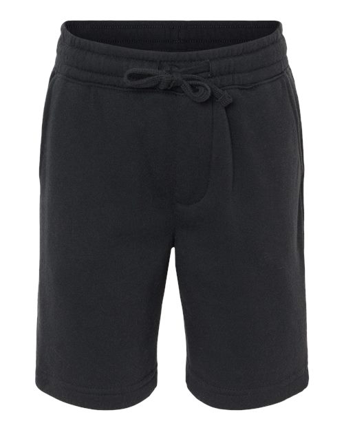 Independent Trading Co. PRM16SRT Youth Lightweight Special Blend Fleece Shorts - Black