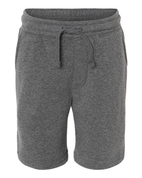 Independent Trading Co. PRM16SRT Youth Lightweight Special Blend Fleece Shorts - Nickel