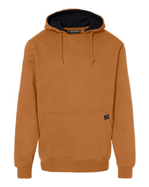 DRI DUCK 7035 Men's Woodland Fleece Hooded Pullover - Saddle