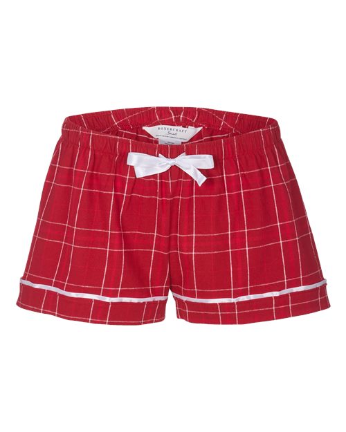 Boxercraft BW6501 Women's Flannel Shorts - Crimson Field Day Plaid
