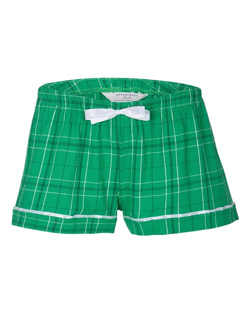 Boxercraft BW6501 Women's Flannel Shorts - Kelly Field Day Plaid