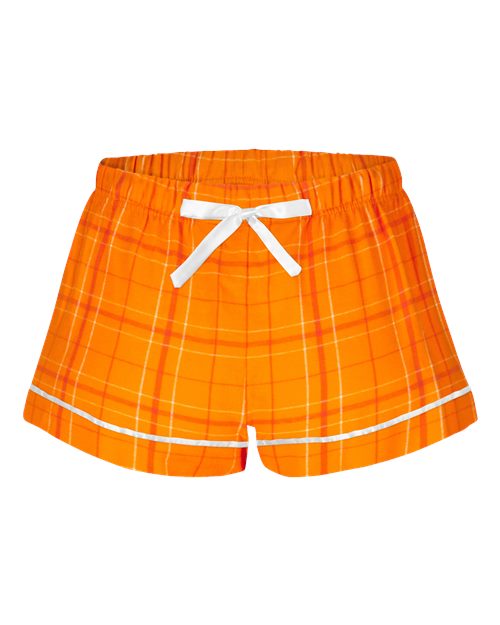 Boxercraft BW6501 Women's Flannel Shorts - Orange Field Day Plaid