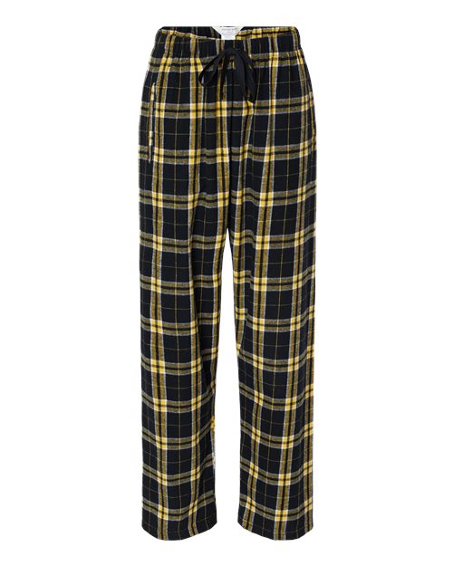 Boxercraft BW6620 Women's Haley Flannel Pants - Black/ Gold