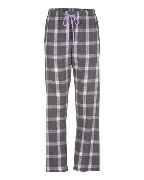 Load image into Gallery viewer, Boxercraft BW6620 Women's Haley Flannel Pants - Charcoal Lavender Tomboy Plaid
