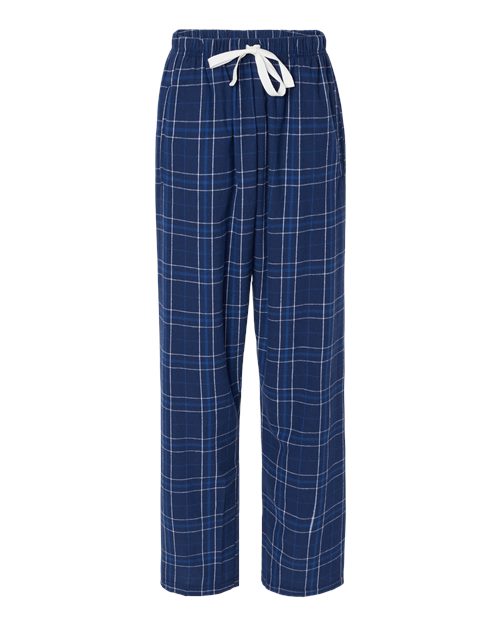Boxercraft BW6620 Women's Haley Flannel Pants - Navy Field Day Plaid