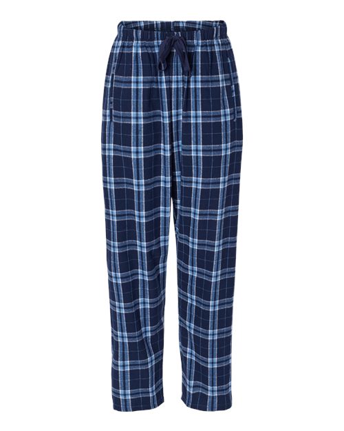 Boxercraft BW6620 Women's Haley Flannel Pants - Navy/ Columbia Plaid