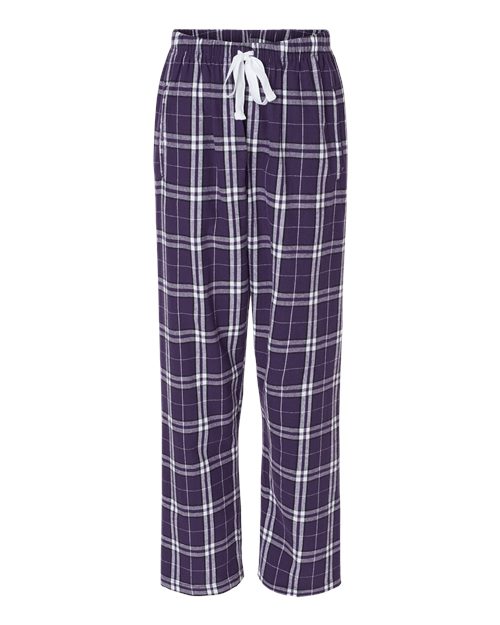 Boxercraft BW6620 Women's Haley Flannel Pants - Purple/ White Plaid