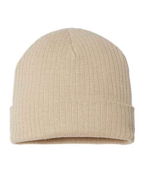 Load image into Gallery viewer, Atlantis Headwear RIO Sustainable Rib Cuffed Beanie - Light Beige
