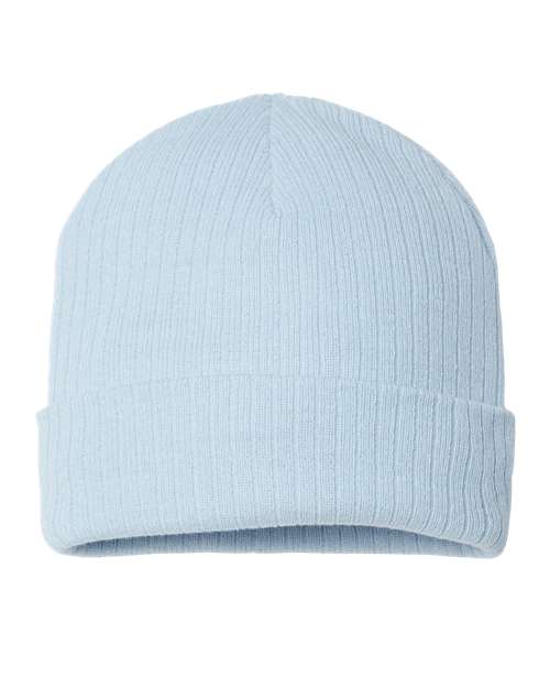 Atlantis Headwear RIO Sustainable Rib Cuffed Beanie - Light Blue