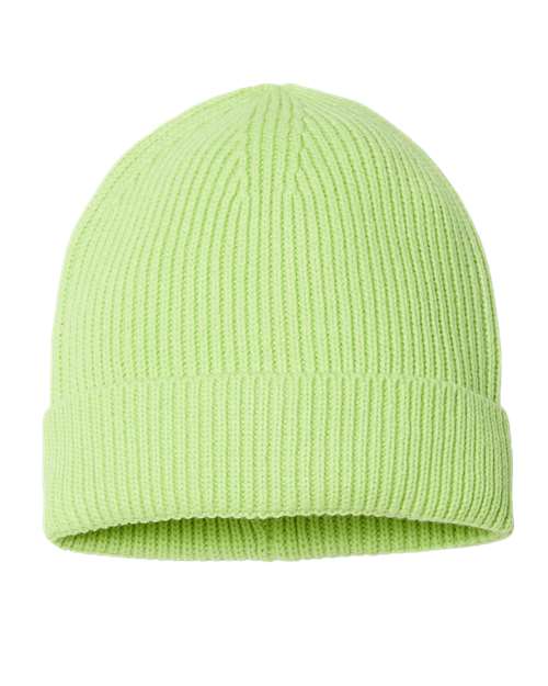 Load image into Gallery viewer, Atlantis Headwear ANDY Sustainable Fine Rib Cuffed Beanie - Acid Green
