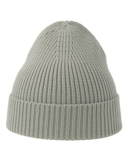 Atlantis Headwear ANDY Sustainable Fine Rib Cuffed Beanie - Light Grey