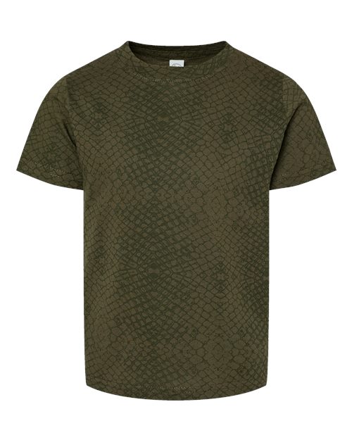 Load image into Gallery viewer, Toddler Fine Jersey Tee - Green Reptile
