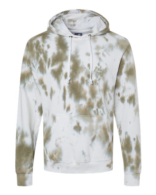 Load image into Gallery viewer, J. America 8861 Men's Tie-Dyed Fleece Hooded Sweatshirt - Olive Tie Dye
