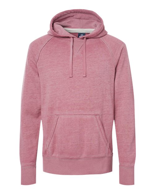 J. America 8915 Men's Vintage Zen Fleece Hooded Sweatshirt - Rose