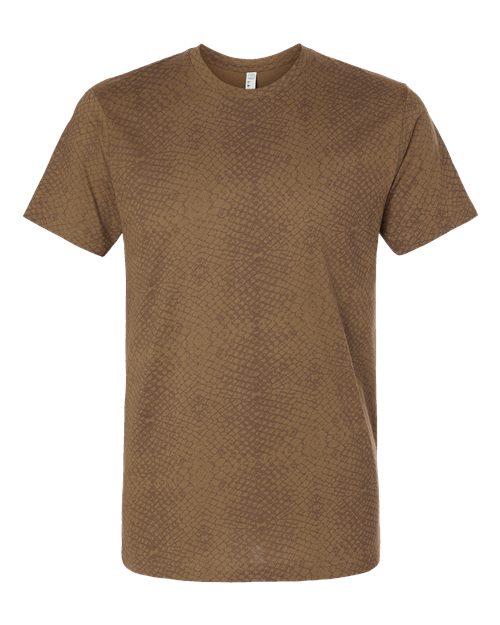 Load image into Gallery viewer, LAT 6901 Unisex Fine Jersey Tee - Brown Reptile

