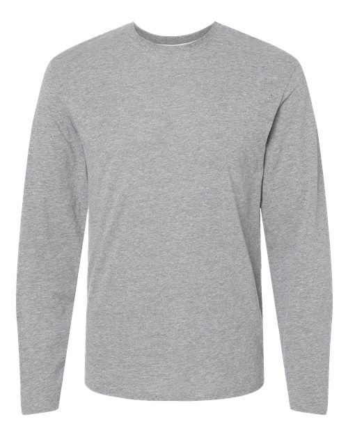 LAT 6918 Unisex Fine Jersey Long Sleeve Tee - Heather