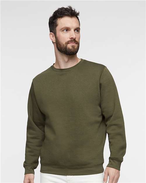 Load image into Gallery viewer, LAT 6925 Unisex Elevated Fleece Crewneck Sweatshirt - Military Green
