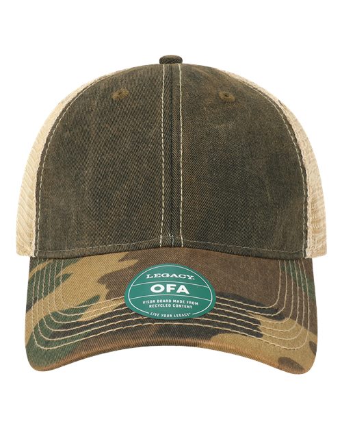 Load image into Gallery viewer, LEGACY OFA Old Favorite Trucker Cap - Black/ Army Camo/ Khaki
