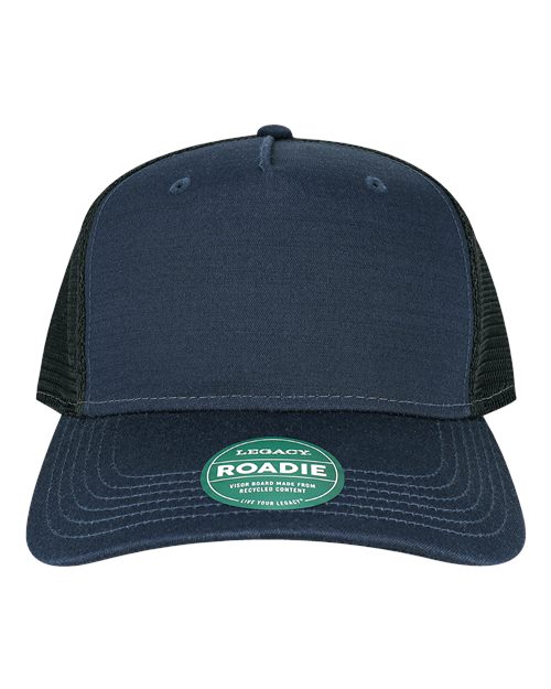 LEGACY ROADIE Five-Panel Adjustable Cap - Navy Slub/ Black