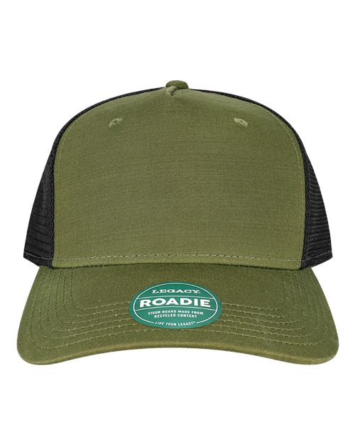 Load image into Gallery viewer, LEGACY ROADIE Five-Panel Adjustable Cap - Olive Slub/ Black
