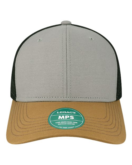 LEGACY MPS Mid-Pro Snapback Trucker Cap - Grey/ Caramel/ Black