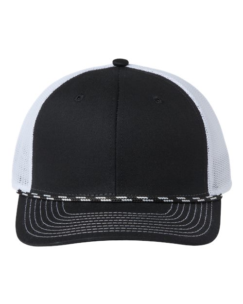 Load image into Gallery viewer, The Game GB452R Everyday Rope Trucker Cap - Black/ White
