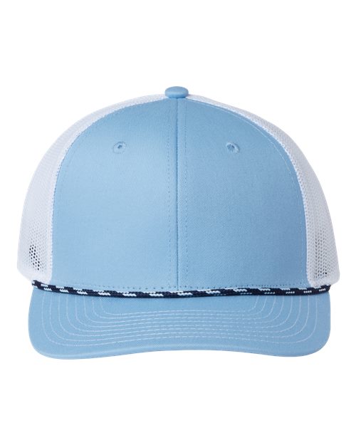 Load image into Gallery viewer, The Game GB452R Everyday Rope Trucker Cap - Columbia Blue/ White
