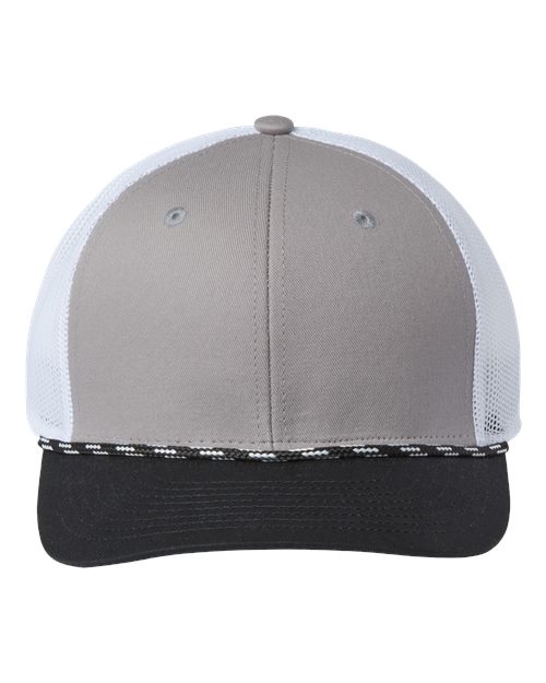 Load image into Gallery viewer, The Game GB452R Everyday Rope Trucker Cap - Light Grey/ Black
