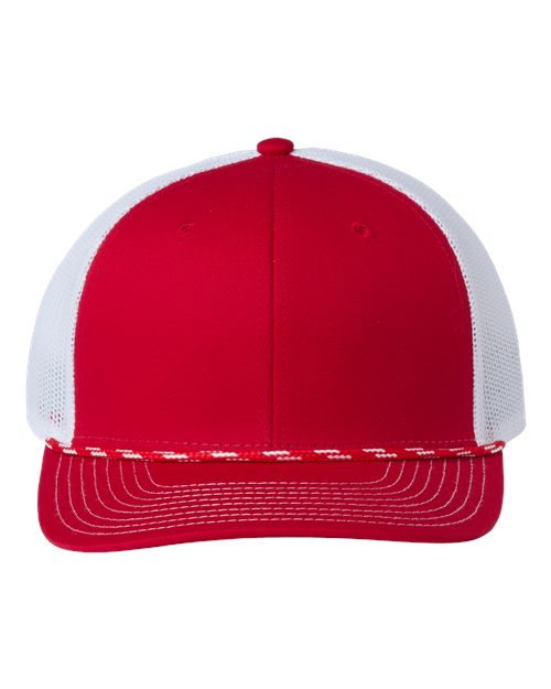 Load image into Gallery viewer, The Game GB452R Everyday Rope Trucker Cap - Red/ White
