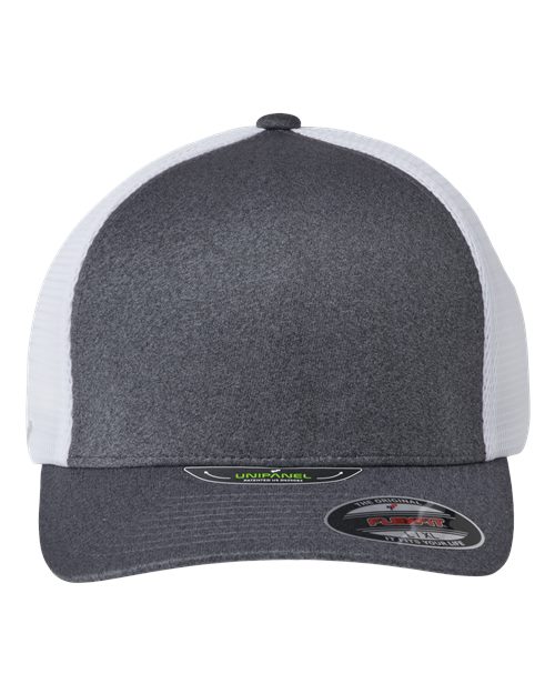 Load image into Gallery viewer, Flexfit 5511UP Unipanel™ Trucker Cap - Melange Dark Grey/ White
