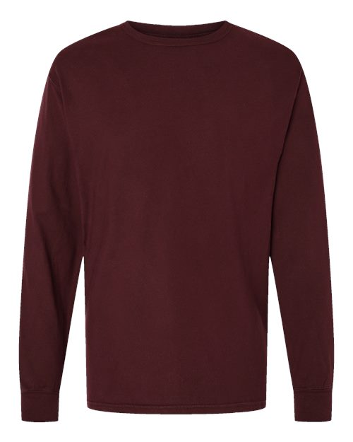 Load image into Gallery viewer, Unisex Garment-Dyed Long Sleeve T-Shirt - Maroon
