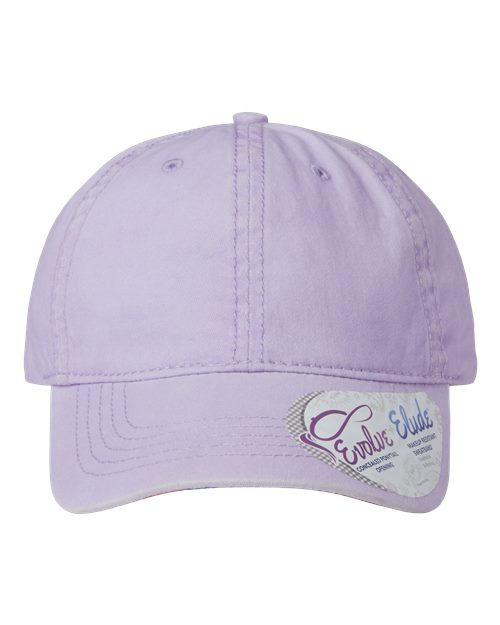 Load image into Gallery viewer, Infinity Her CASSIE Women's Pigment-Dyed with Fashion Undervisor Cap - Lavender/ Stripes

