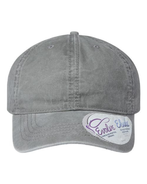 Infinity Her CASSIE Women's Pigment-Dyed with Fashion Undervisor Cap - Light Grey/ Polka Dots