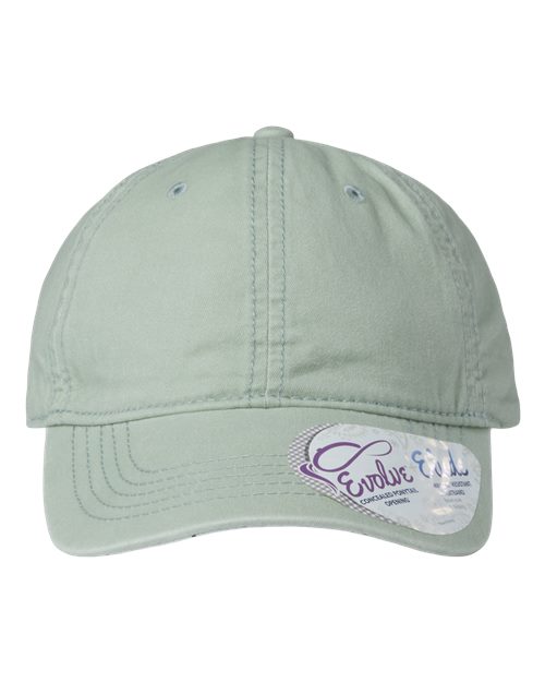 Load image into Gallery viewer, Infinity Her CASSIE Women's Pigment-Dyed with Fashion Undervisor Cap - Sage/ Polka Dots
