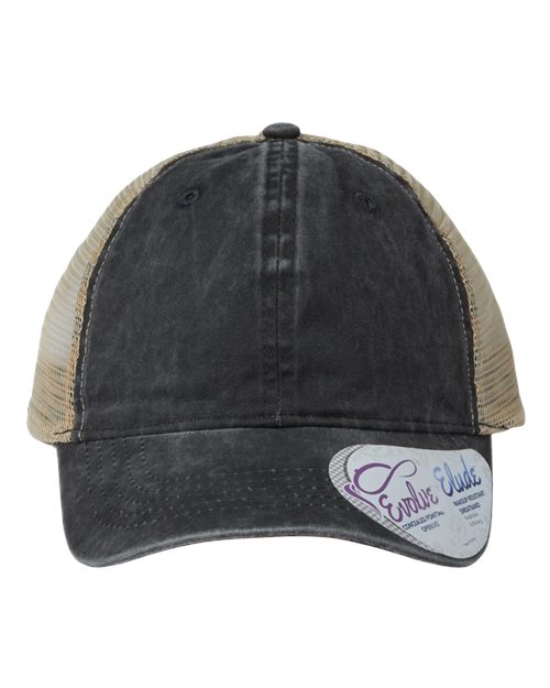Infinity Her TESS Women's Washed Mesh-Back Cap - Black/ Leopard