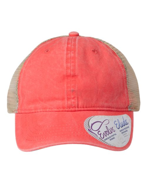Infinity Her TESS Women's Washed Mesh-Back Cap - Sherbet/ Stripes