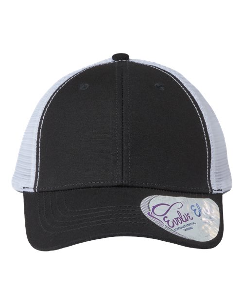 Load image into Gallery viewer, Infinity Her CHARLIE Women's Modern Trucker Cap - Black/ White
