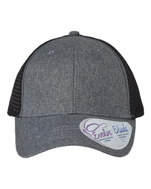 Load image into Gallery viewer, Infinity Her CHARLIE Women's Modern Trucker Cap - Heather Grey/ Black
