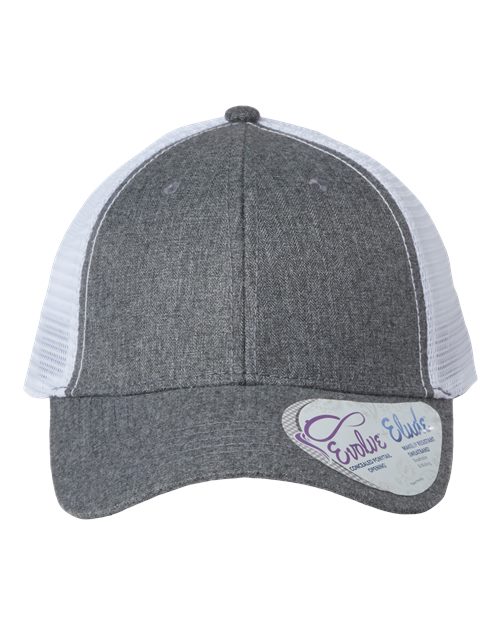 Load image into Gallery viewer, Infinity Her CHARLIE Women's Modern Trucker Cap - Heather Grey/ White
