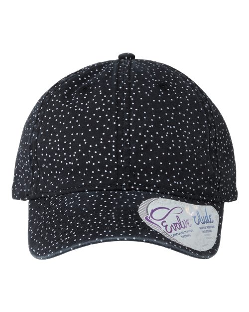 Load image into Gallery viewer, Infinity Her HATTIE Women's Unstructured Fashion Prints Cap - Black/ White Polka Dots
