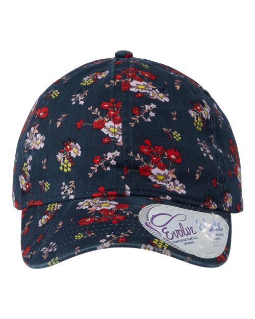 Load image into Gallery viewer, Infinity Her HATTIE Women's Unstructured Fashion Prints Cap - Dark Navy/ Floral
