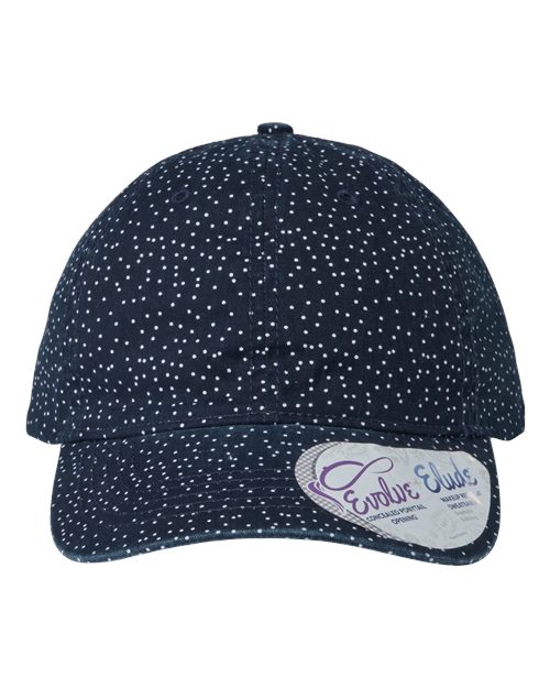 Load image into Gallery viewer, Infinity Her HATTIE Women's Unstructured Fashion Prints Cap - Navy/ White Polka Dots
